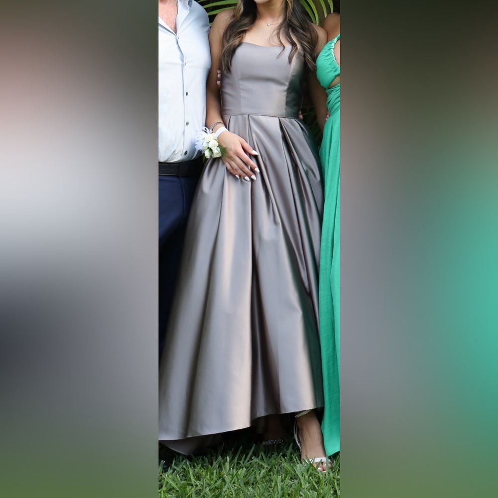 Acqua Strapless High Low Ball Gown
